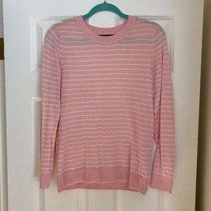 NWOT Banana Republic Pink Striped Sweater Medium